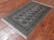 Grey 2' 7" X 4' 2" Silky Bokhara Hand-Knotted Wool Rug - Q24397