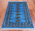 Blue 2' 6" X 3' 11" Silky Bokhara Hand-Knotted Wool Rug - Q24398