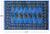 Blue 2' 6" X 3' 11" Silky Bokhara Hand-Knotted Wool Rug - Q24398