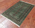 Green 2' 7" X 4' 1" Silky Bokhara Hand Knotted Wool Rug - Q24409