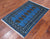 Blue 2' 7" X 3' 11" Silky Bokhara Handmade Wool Rug - Q24411