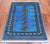 Blue 2' 7" X 3' 11" Silky Bokhara Hand Knotted Wool Rug - Q24415