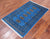 Blue 2' 6" X 4' 1" Silky Bokhara Hand-Knotted Wool Rug - Q24419
