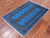 Blue 2' 7" X 3' 11" Silky Bokhara Hand-Knotted Wool Rug - Q24422