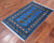 Blue 2' 6" X 4' 1" Silky Bokhara Handmade Wool Rug - Q24428
