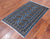 Blue 2' 7" X 4' 2" Silky Bokhara Hand-Knotted Wool Rug - Q24430
