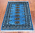 Blue 2' 7" X 3' 11" Silky Bokhara Hand Knotted Wool Rug - Q24432