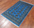 Blue 3' 1" X 5' 0" Silky Bokhara Handmade Wool Rug - Q24440