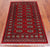 Red 3' 1" X 5' 4" Silky Bokhara Hand Knotted Wool Rug - Q24445
