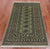 Green 3' 1" X 5' 7" Runner Silky Bokhara Hand-Knotted Wool Rug -Q24446