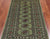 Green 3' 1" X 5' 7" Runner Silky Bokhara Hand-Knotted Wool Rug -Q24446