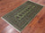 Green 3' 1" X 5' 7" Runner Silky Bokhara Hand-Knotted Wool Rug -Q24446