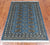 Blue 3' 1" X 4' 9" Silky Bokhara Handmade Wool Rug - Q24448