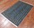 Blue 3' 1" X 4' 9" Silky Bokhara Handmade Wool Rug - Q24448
