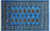Blue 2' 11" X 4' 10" Silky Bokhara Handmade Wool Rug - Q24454
