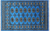 Blue 3' 1" X 4' 10" Silky Bokhara Hand Knotted Wool Rug - Q24461
