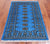 Blue 3' 2" X 4' 10" Silky Bokhara Hand-Knotted Wool Rug - Q24470