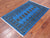 Blue 3' 2" X 4' 10" Silky Bokhara Hand-Knotted Wool Rug - Q24470