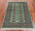 Green 3' 1" X 4' 11" Silky Bokhara Hand Knotted Wool Rug - Q24472