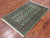 Green 3' 1" X 4' 11" Silky Bokhara Hand Knotted Wool Rug - Q24472