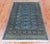 Blue 3' 1" X 4' 11" Silky Bokhara Handmade Wool Rug - Q24478