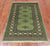 Green 3' 0" X 4' 11" Silky Bokhara Hand Knotted Wool Rug - Q24479
