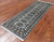 Grey 2' 1" X 5' 8" Runner Silky Bokhara Hand Knotted Wool Rug - Q24512