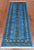 Blue 2' 1" X 5' 10" Runner Silky Bokhara Hand-Knotted Wool Rug - Q24513