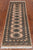 Beige 2' 0" X 6' 4" Runner Silky Bokhara Hand Knotted Wool Rug - Q24516