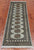 Grey 2' 1" X 6' 1" Runner Silky Bokhara Hand-Knotted Wool Rug - Q24537