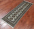 Grey 2' 1" X 6' 1" Runner Silky Bokhara Hand-Knotted Wool Rug - Q24537