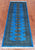 Blue 2' 1" X 5' 11" Silky Bokhara Hand Knotted Wool Runner Rug - Q24541