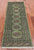 Green 2' 0" X 6' 2" Runner Silky Bokhara Handmade Wool Rug - Q24543