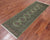 Green 2' 0" X 6' 2" Runner Silky Bokhara Handmade Wool Rug - Q24543