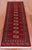 Red 2' 0" X 6' 1" Runner Silky Bokhara Hand Knotted Wool Rug - Q24545