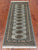 Grey 2' 0" X 5' 7" Runner Silky Bokhara Handmade Wool Rug - Q24546