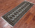 Grey 2' 1" X 5' 9" Runner Silky Bokhara Hand-Knotted Wool Rug - Q24552