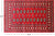Red 4' 0" X 6' 2" Silky Bokhara Hand Knotted Wool Rug - Q24554