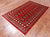 Red 4' 0" X 6' 2" Silky Bokhara Hand Knotted Wool Rug - Q24554