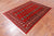 Red 4' 2" X 5' 10" Silky Bokhara Hand-Knotted Wool Rug - Q24557