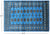 Blue 4' 1" X 6' 2" Silky Bokhara Hand Knotted Wool Rug - Q24558