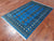 Blue 4' 1" X 6' 2" Silky Bokhara Hand Knotted Wool Rug - Q24558