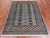 Grey 4' 1" X 6' 0" Silky Bokhara Hand-Knotted Wool Rug - Q24562