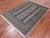 Grey 4' 1" X 6' 0" Silky Bokhara Hand-Knotted Wool Rug - Q24562