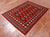 Red 4' 1" X 5' 7" Silky Bokhara Handmade Wool Rug - Q24569