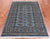 Blue 4' 0" X 5' 11" Silky Bokhara Handmade Wool Rug - Q24573