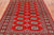 Red 4' 1" X 5' 11" Silky Bokhara Handmade Wool Rug - Q24576