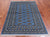 Blue 4' 1" X 6' 1" Silky Bokhara Hand Knotted Wool - Q24581