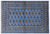 Blue 4' 1" X 6' 1" Silky Bokhara Hand Knotted Wool - Q24581