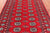 Red 4' 2" X 6' 2" Silky Bokhara Handmade Wool Rug - Q24582